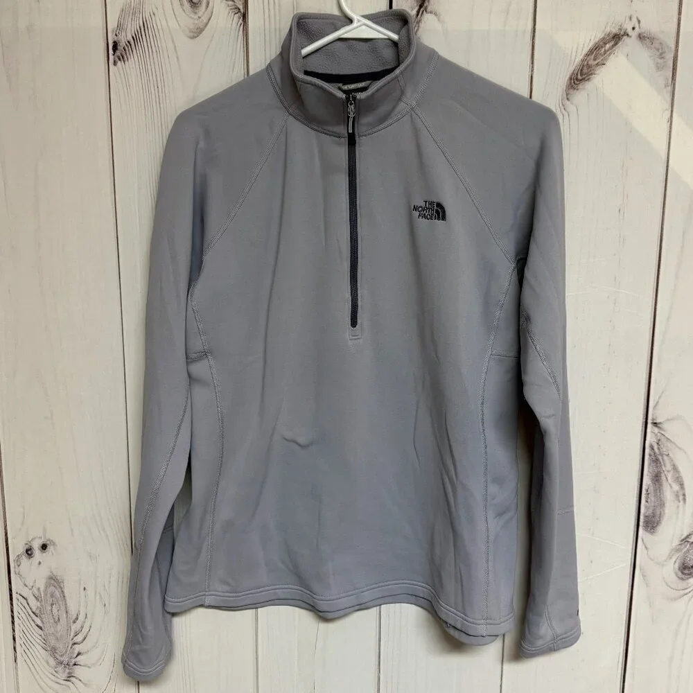 The North Face FlashDry 1/4-Zip Pullover‎ Women’s Large Light Gray GUC